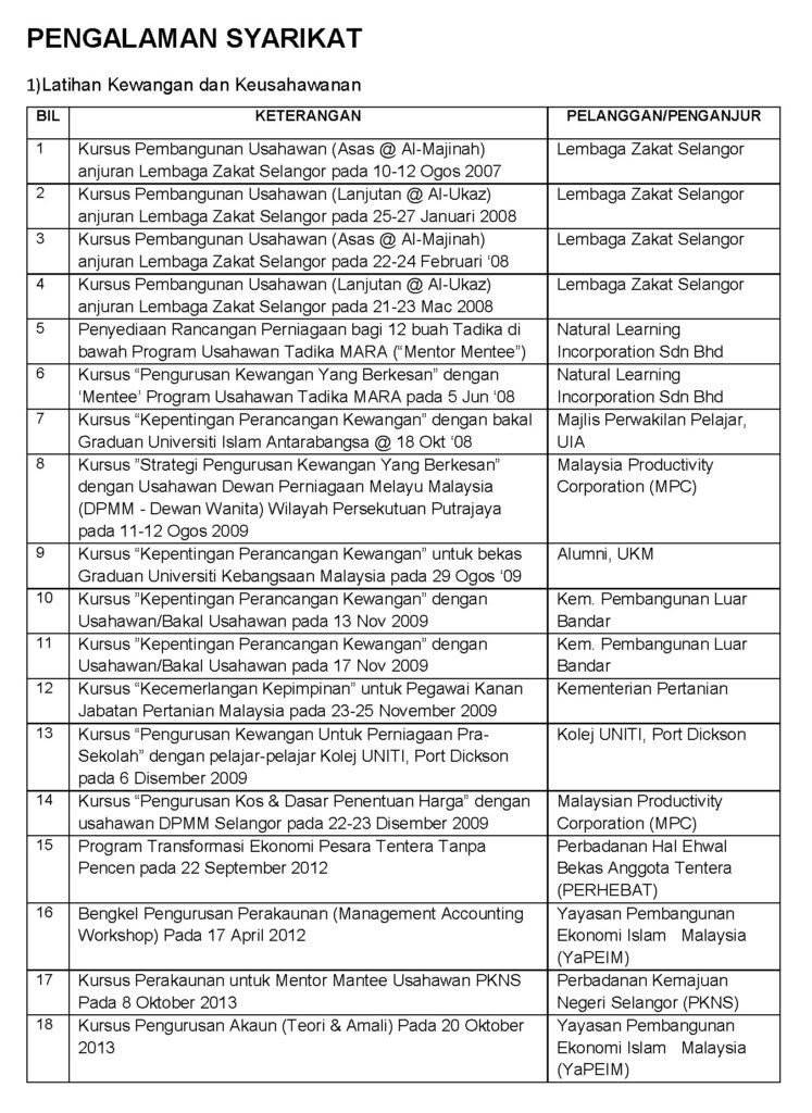 MIG Consulting - Pengalaman1